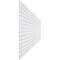 Ekena Millwork Set of Four Panels for 94 1/2"W x 32 1/4"H Subway Brick Fretwork Wainscot Wall Paneling WPKP16X01X47SBK - alternate 2